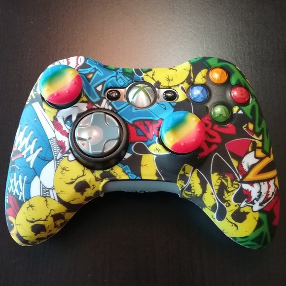Genuine Microsoft Xbox 360 Wireless Control Custom Cover/Thumb Sticks Tested - Picture 1 of 3